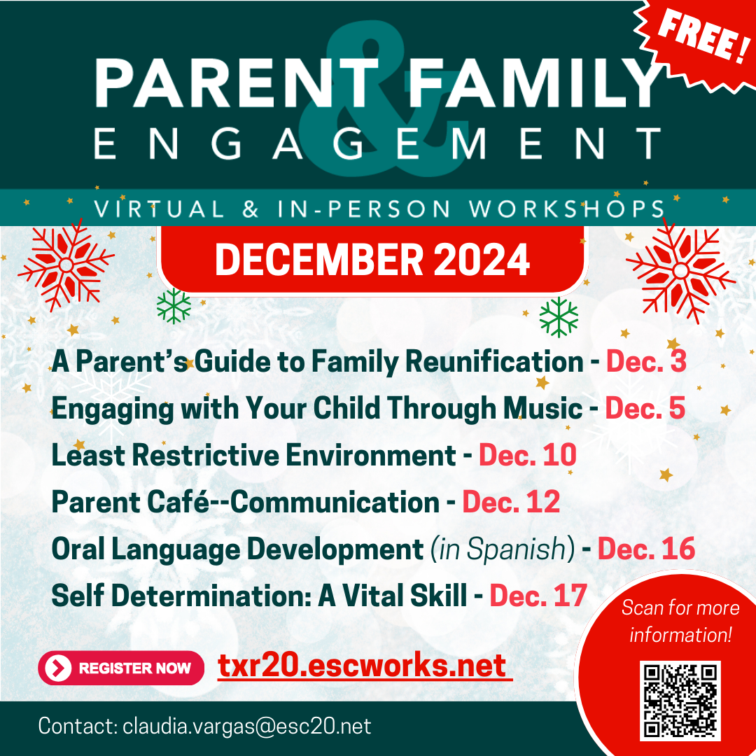 region 20 parent workshops